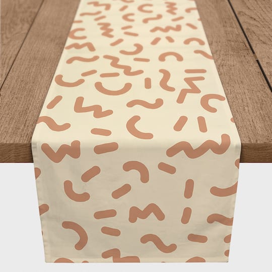 Funky Squiggles 16" x 90" Cotton Twill Runner